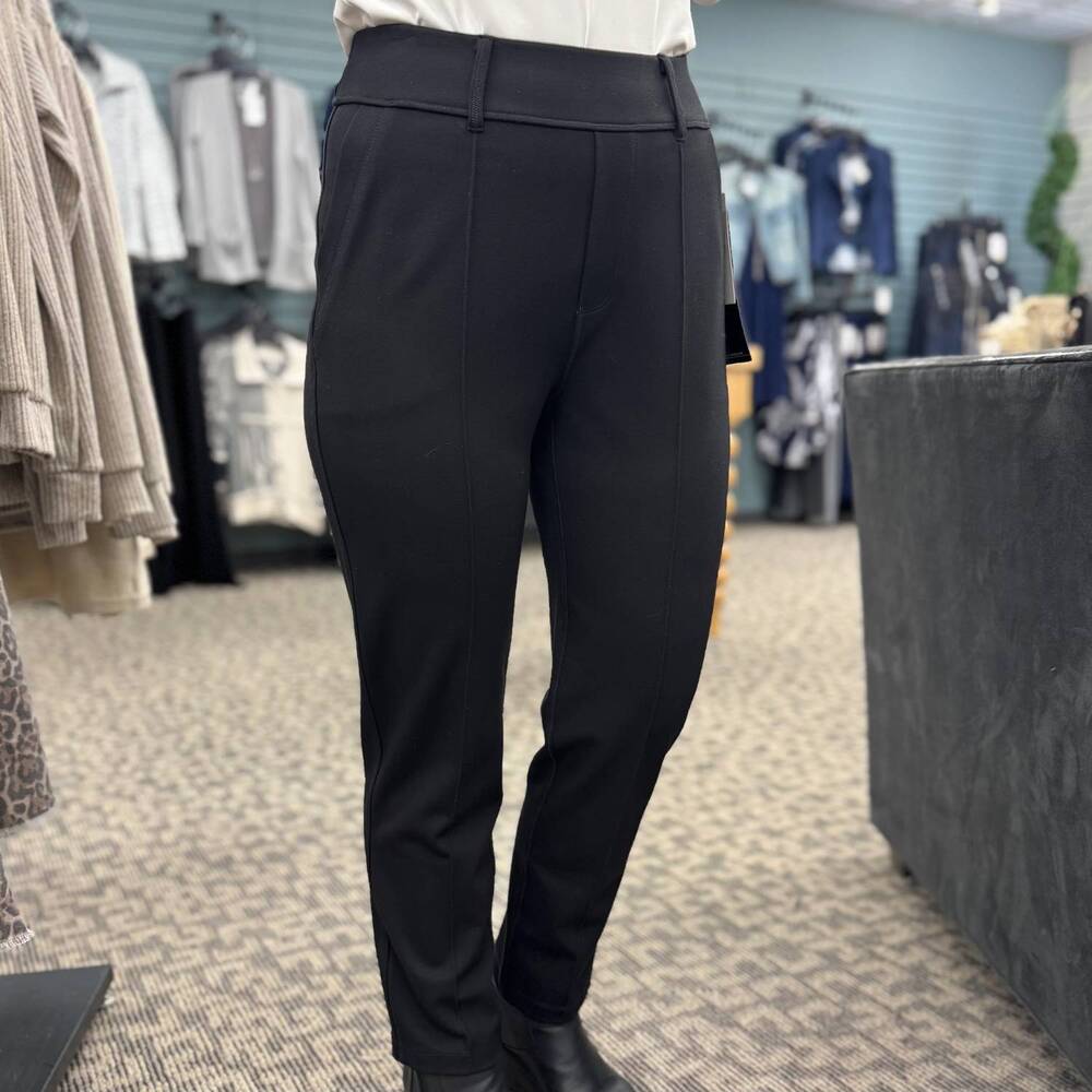 NEW MULTIPLES relaxed leg ankle pant - plus in black